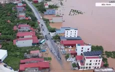 Nhiều tuyến quốc lộ ở Bắc Ninh bị ngập úng, giao thông tê liệt
