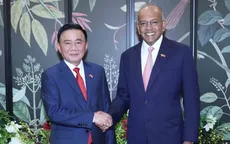 Thường trực Ban Bí thư Trần Cẩm Tú gặp Bộ trưởng Cao cấp Singapore Shanmugam