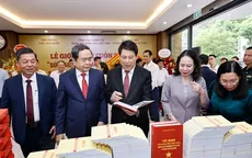 Chủ tịch Quốc hội Trần Thanh Mẫn dự lễ giới thiệu sách của nguyên Chủ tịch nước Lương Cường