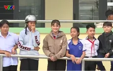 Học sinh Khmer vùng biên háo hức đến trường nội trú liên cấp mới
