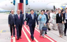 Tổng thống Myanmar và Phu nhân đến Hà Nội, bắt đầu thăm chính thức Việt Nam