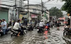 Mưa lớn, triều cường gây áp lực lên hệ thống thoát nước TP Hồ Chí Minh