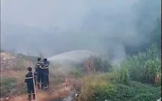 Phú Thọ triển khai biện pháp ngăn cháy lan tại bãi rác tạm Núi Bông