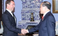 Chủ tịch QH Nguyễn Sinh Hùng hội kiến Thủ tướng Medvedev