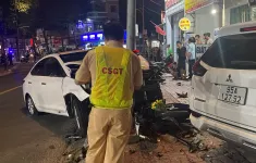 Hiện trường vụ tai nạn ô tô tông hàng loạt xe máy làm 5 ngưởi thương vong ở Vũng Tàu