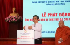 Tổng Bí thư, Chủ tịch nước Lào dự Lễ phát động ủng hộ đồng bào các tỉnh miền Bắc bị ảnh hưởng bởi cơn bão số 3