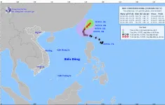 Bão số 5 giật cấp 16 trên khu vực Bắc Biển Đông