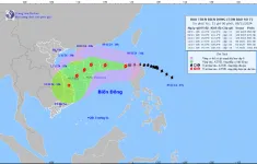 Bão số 7 giật cấp 17 di chuyển theo hướng Tây Tây Nam