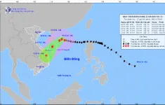 Bão số 7 giật trên cấp 17, di chuyển theo hướng Tây Tây Bắc