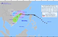 Bão số 7 mạnh cấp 14, cách quần đảo Hoàng Sa khoảng 365 km