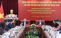 Đoàn kiểm tra số 1477 của Ban Bí thư làm việc với Ban cán sự đảng Bộ Ngoại giao