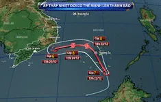 Áp thấp nhiệt đới trên Biển Đông có thể mạnh lên thành bão số 10