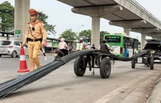 Hà Nội: Xử lý gần 250 triệu đồng vi phạm liên quan xe tự chế, chở hàng cồng kềnh