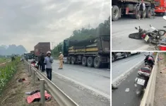 Tai nạn liên hoàn trên Quốc lộ 1A giữa xe đầu kéo và 3 xe mô tô khiến 1 người tử vong