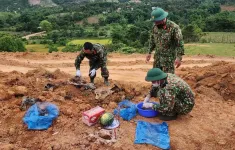 Phát hiện một hài cốt liệt sĩ cùng nhiều di vật khi thi công điện gió