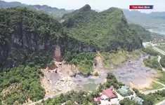 Ninh Bình: Di dời khẩn cấp người dân do sạt lở đá gần mỏ sét ngừng khai thác