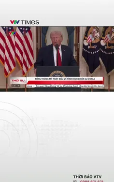 Tổng thống Mỹ phát biểu về tình hình chiến sự ở Iran