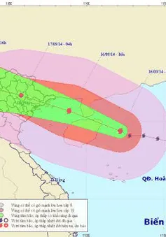 Bão số 3 đi vào vùng biển Bắc vịnh Bắc Bộ vào trưa nay (16/9)