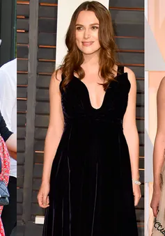 Phong cách thời trang điệu đà của bà bầu Keira Knightley