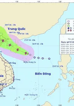 Bão số 1 cách huyện đảo Hoàng Sa 170km về phía Bắc