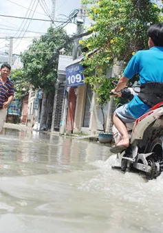 TP.HCM: Nước ngập cả tuần dù triều cường đã rút