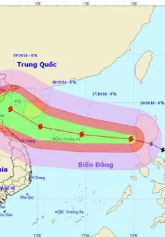 Bão Sarika vào Biển Đông trở thành cơn bão số 7