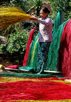 Làng chiếu cói Phú Tân rực rỡ sắc màu những ngày vào mùa