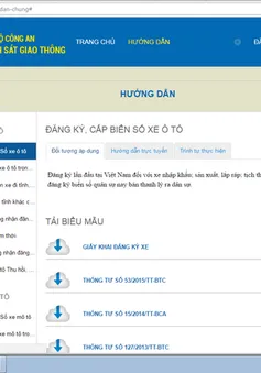 Thí điểm đăng ký xe ô tô qua mạng