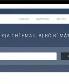 Kiểm tra địa chỉ email bị rò rỉ mật khẩu