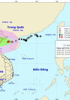 Bão số 3 ảnh hưởng trực tiếp đến vùng Đông Bắc Bộ và Bắc Trung Bộ