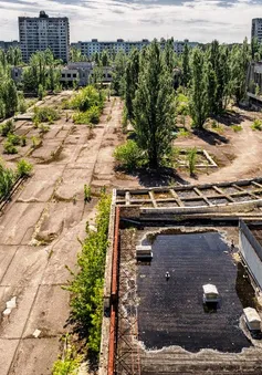 Thị trấn Pripyat hoang tàn sau 30 năm thảm họa hạt nhân Chernobyl