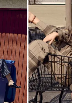 Chloe Moretz tạo dáng với.. xe đẩy và thùng rác