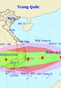 Bão số 12 giật cấp 14 dự kiến đổ bộ vào Nam Trung Bộ