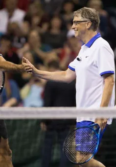 Roger Federer và Bill Gates đánh cặp với nhau tại giải đấu từ thiện