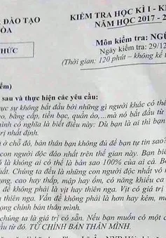 Khánh Hòa: Dừng thi học kì I đối với khối lớp 12 vì nghi bị lộ đề