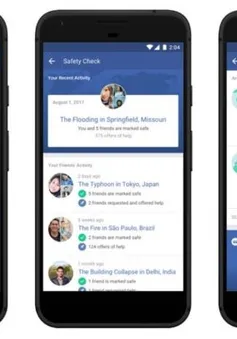 Facebook cập nhật tính năng kiểm tra an toàn khi thiên tai hay khủng bố xảy ra