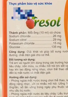 Hiểm họa từ việc dùng Oresol dạng thực phẩm chức năng cho trẻ