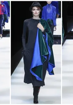 Chất liệu nhung lên ngôi trên sàn diễn Milan Fashion Week 2017
