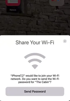 iOS 11 đã hỗ trợ tính năng chia sẻ mật khẩu Wi-Fi