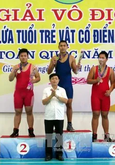 Đoàn Hà Nội dẫn đầu Giải vô địch vật các lứa tuổi trẻ, vật cổ điển, vật tự do toàn quốc 2017