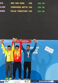 Ngô Sơn Đỉnh xuất sắc giành HCV Olympic trẻ 2018