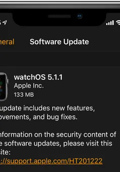 Apple hối hả phát hành watchOS 5.1.1 sửa lỗi treo trên Apple Watch