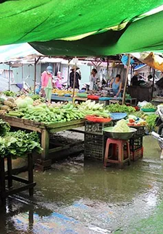 Lên phương án xử lý tình trạng ngập tại chợ Một Ngàn