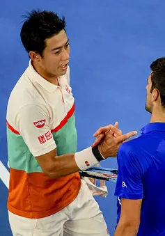 Australia mở rộng 2019: Nishikori bỏ cuộc, Djokovic dễ dàng vào bán kết