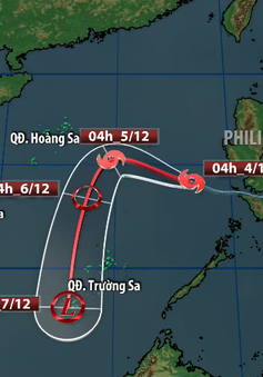 Bão số 7 đạt cấp 11, cách huyện đảo Trường Sa 540km về phía Đông Đông Bắc