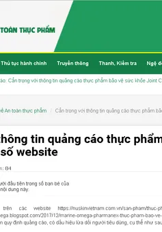 Nhiều website quảng cáo thực phẩm vi phạm quy định