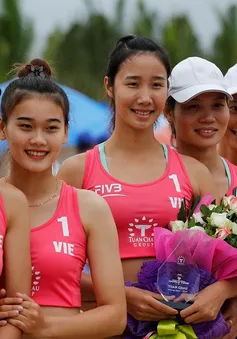 Ảnh: Những khoảnh khắc ấn tượng tại giải bóng chuyền bãi biển nữ thế giới Tuần Châu - Hạ Long 2019 ngày 09/5