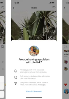 Instagram thêm tùy chọn mới trong mục hạn chế người dùng