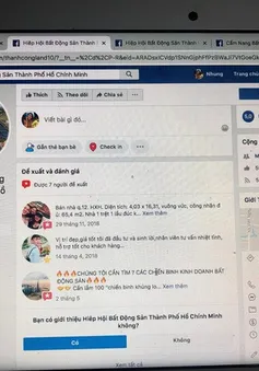 Làm giả Facebook Hiệp hội Bất động sản TP.HCM để bán đất