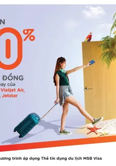 Hành khách được hoàn tiền 30% khi mua vé máy bay bằng thẻ tín dụng